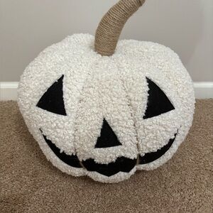 NWT Pottery Barn White Pumpkin pillow